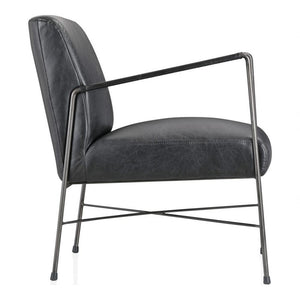 Lux Leather Arm Chair - Black