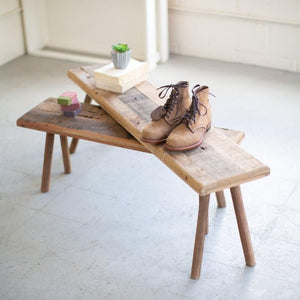 Rustic Recycled Wood Accent Tables