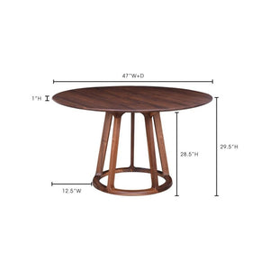 American Walnut Round Dining Table