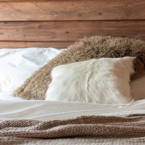 Goat Fur Pillow - Natural