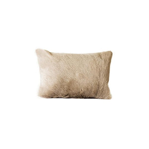 Goat Fur Pillow - Light Grey