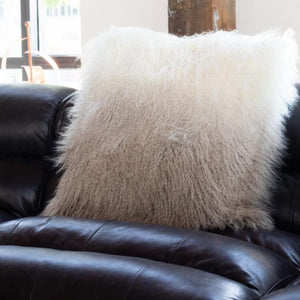 Large Lamb Fur Pillow - Ombre