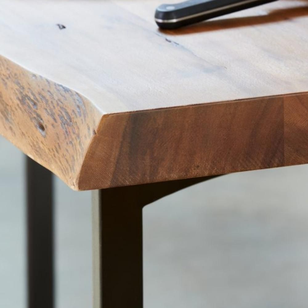 Rustic Slab Live Edge Counter Table