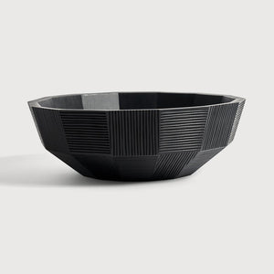 Black Javanese Striped Bowl