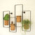 Metal Wall Rack with Four Wooden Planters