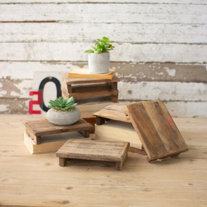 Repurposed Rectangle Wooden Risers (Set of 6)