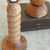 Turned Wooden Taper Candle Holders (Set of 2)