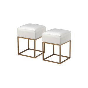 White and Gold Accent Stools