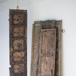 Antique Wooden Door Panel Wall Art