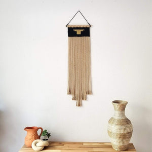 Tall Rustic Woven Jute Rope Wall Hanging