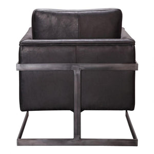 Bixley Accent Chair - Black Leather