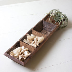 Recycled Wood 4 Section Tray