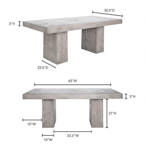 Aurelia Outdoor Concrete Patio Table