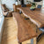 Rustic Slab Live Edge Dining Table - Smoked