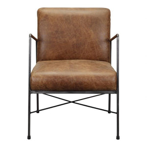Lux Leather Arm Chair - Brown