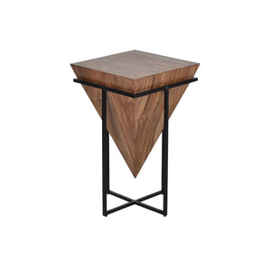 Axel Sheesham Wood Accent Table - Brown & Black